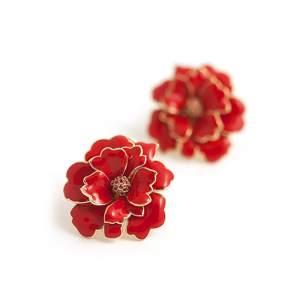 Hibiscus earrings 
